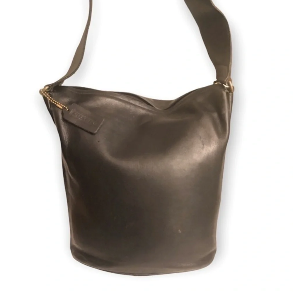 Coach black leather boulevard bag 4128 vintage bucket bag very rare - Picture 2 of 14